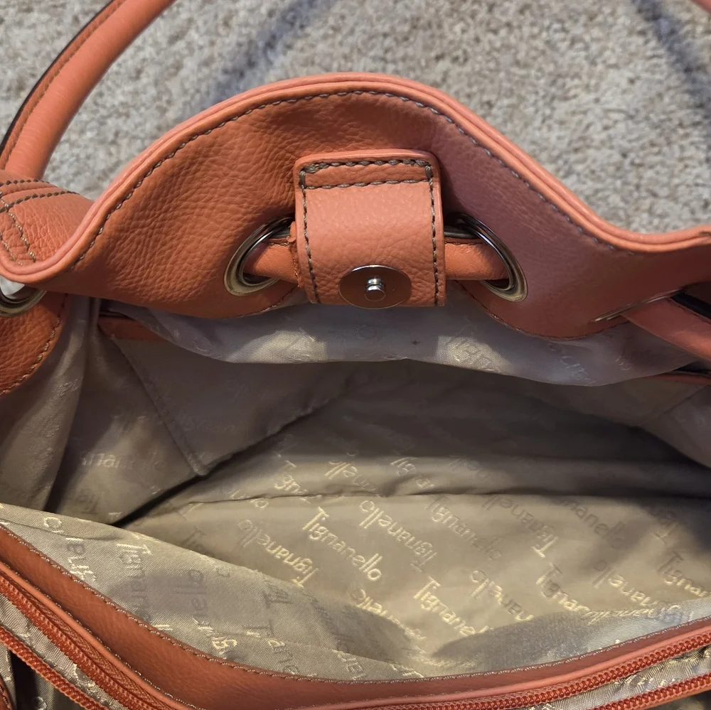 Tignanello Cinched Hobo Handbag - Picture 6 of 12